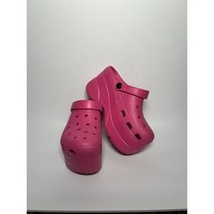 Platform Foam Clogs Shoes‎ Women's 6 Pink Slip On Slide Sandal Garden Yard EU 36